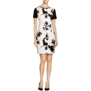 T Tahari Floral Short Sleeve Scuba Dress 12